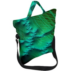 Fractal Maths Design Backdrop Fold Over Handle Tote Bag by Pakrebo