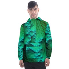 Fractal Maths Design Backdrop Men s Front Pocket Pullover Windbreaker