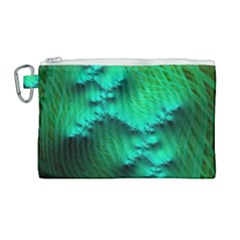 Fractal Maths Design Backdrop Canvas Cosmetic Bag (large) by Pakrebo