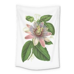 Passion Flower - Vintage Small Tapestry by WensdaiAmbrose