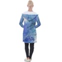 Wonderful Floral Design With Pearls Longline Hooded Cardigan View2