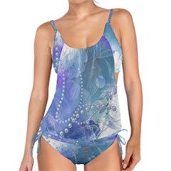 Wonderful Floral Design With Pearls Tankini Set by FantasyWorld7