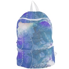 Wonderful Floral Design With Pearls Foldable Lightweight Backpack by FantasyWorld7