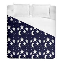 Starry Night Cartoon Print Pattern Duvet Cover (full/ Double Size) by dflcprintsclothing