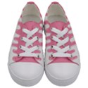 Ice Cream Pink melting background Kids  Low Top Canvas Sneakers View1