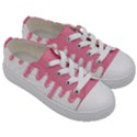 Ice Cream Pink melting background Kids  Low Top Canvas Sneakers View3