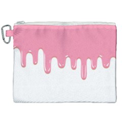 Ice Cream Pink Melting Background Canvas Cosmetic Bag (xxl) by genx