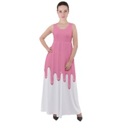 Ice Cream Pink Melting Background Empire Waist Velour Maxi Dress by genx