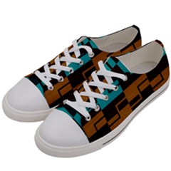 Illusion In Orange & Teal Women s Low Top Canvas Sneakers by WensdaiAmbrose