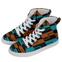 Illusion in Orange & Teal Women s Hi-Top Skate Sneakers View2