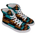 Illusion in Orange & Teal Women s Hi-Top Skate Sneakers View3