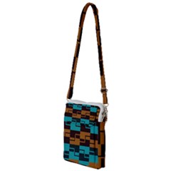 Illusion In Orange & Teal Multi Function Travel Bag by WensdaiAmbrose