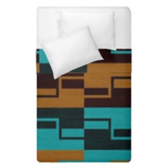 Illusion In Orange & Teal Duvet Cover Double Side (single Size) by WensdaiAmbrose