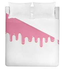 Ice Cream Pink Melting Background Bubble Gum Duvet Cover (queen Size) by genx