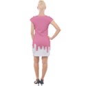 Ice Cream Pink melting background Bubble Gum Cap Sleeve Bodycon Dress View2