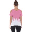 Ice Cream Pink melting background Bubble Gum Cut Out Side Drop Tee View2