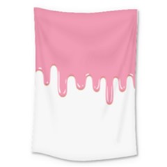 Ice Cream Pink Melting Background Bubble Gum Large Tapestry by genx