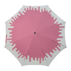 Ice Cream Pink Melting Background Bubble Gum Golf Umbrella by genx