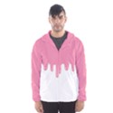 Ice Cream Pink melting background Bubble Gum Men s Hooded Windbreaker View1