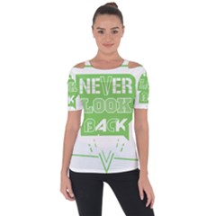 Never Look Back Shoulder Cut Out Short Sleeve Top by Melcu