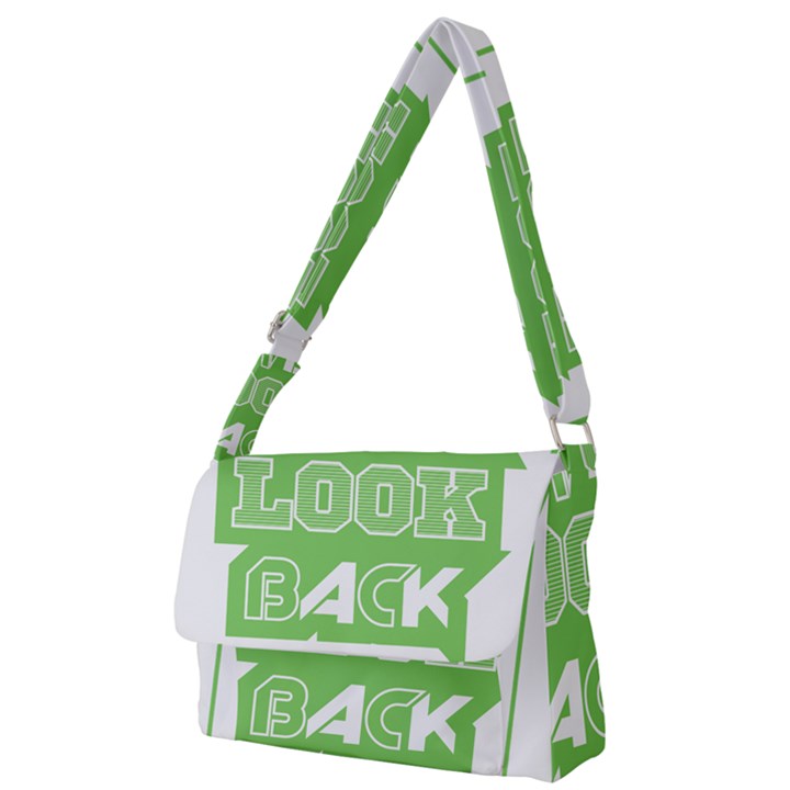 Never Look Back Full Print Messenger Bag