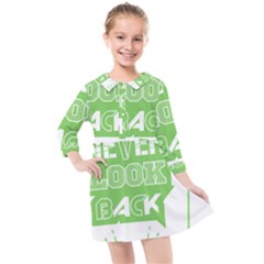 Never Look Back Kids  Quarter Sleeve Shirt Dress by Melcu