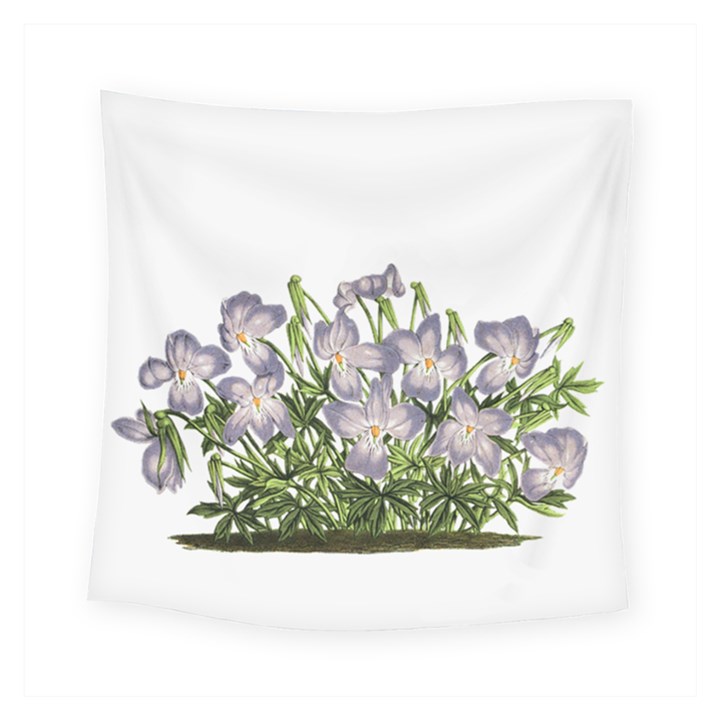 Violets - Vintage Square Tapestry (Small)