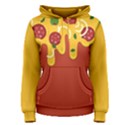 Pizza Topping funny modern yellow melting cheese and pepperonis Women s Pullover Hoodie View1