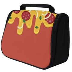 Pizza Topping Funny Modern Yellow Melting Cheese And Pepperonis Full Print Travel Pouch (big) by genx