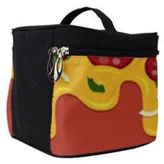 Pizza Topping Funny Modern Yellow Melting Cheese And Pepperonis Make Up Travel Bag (small) by genx