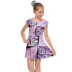 Fractal Art Artwork Digital Art Kids  Cap Sleeve Dress