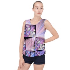 Fractal Art Artwork Digital Art Bubble Hem Chiffon Tank Top