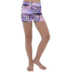 Fractal Art Artwork Digital Art Kids  Lightweight Velour Yoga Shorts