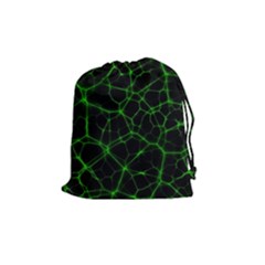 System Web Network Connection Drawstring Pouch (medium) by Pakrebo