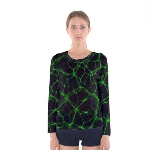 System Web Network Connection Women s Long Sleeve Tee by Pakrebo