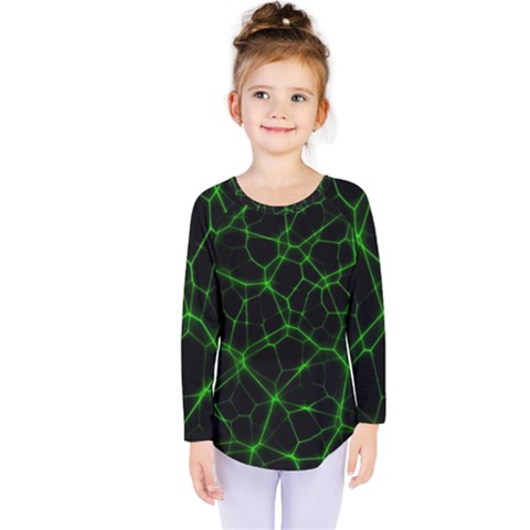 System Web Network Connection Kids  Long Sleeve Tee by Pakrebo