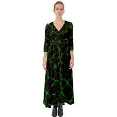 System Web Network Connection Button Up Boho Maxi Dress by Pakrebo