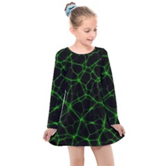 System Web Network Connection Kids  Long Sleeve Dress