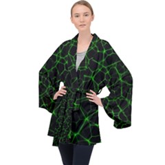 System Web Network Connection Velvet Kimono Robe