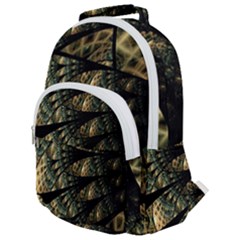 Pattern Abstract Fractals Rounded Multi Pocket Backpack