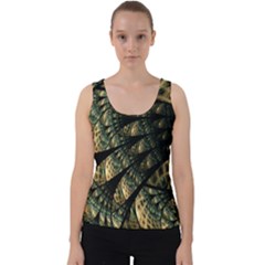 Pattern Abstract Fractals Velvet Tank Top