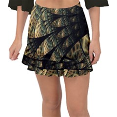 Pattern Abstract Fractals Fishtail Mini Chiffon Skirt