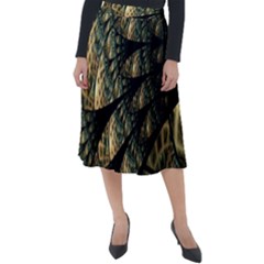 Pattern Abstract Fractals Classic Velour Midi Skirt 