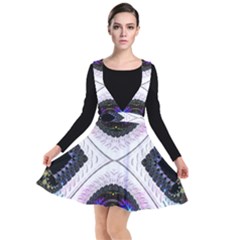 Patterns Fractal Background Digital Plunge Pinafore Dress