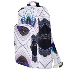 Patterns Fractal Background Digital Double Compartment Backpack by Pakrebo