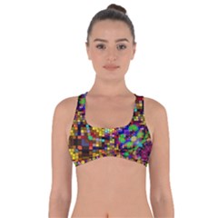 Color Mosaic Background Wall Got No Strings Sports Bra by Pakrebo