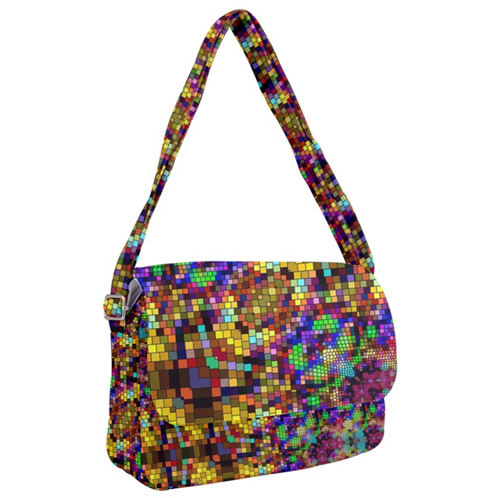 Color Mosaic Background Wall Courier Bag