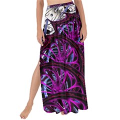 Fractal Background Swirl Art Skull Maxi Chiffon Tie-up Sarong by Pakrebo