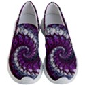 Fractal Background Swirl Art Skull Women s Lightweight Slip Ons View1