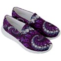 Fractal Background Swirl Art Skull Women s Lightweight Slip Ons View3